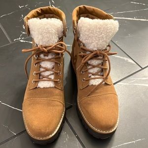 Time and Tru Tan Sherpa Hiker Boots